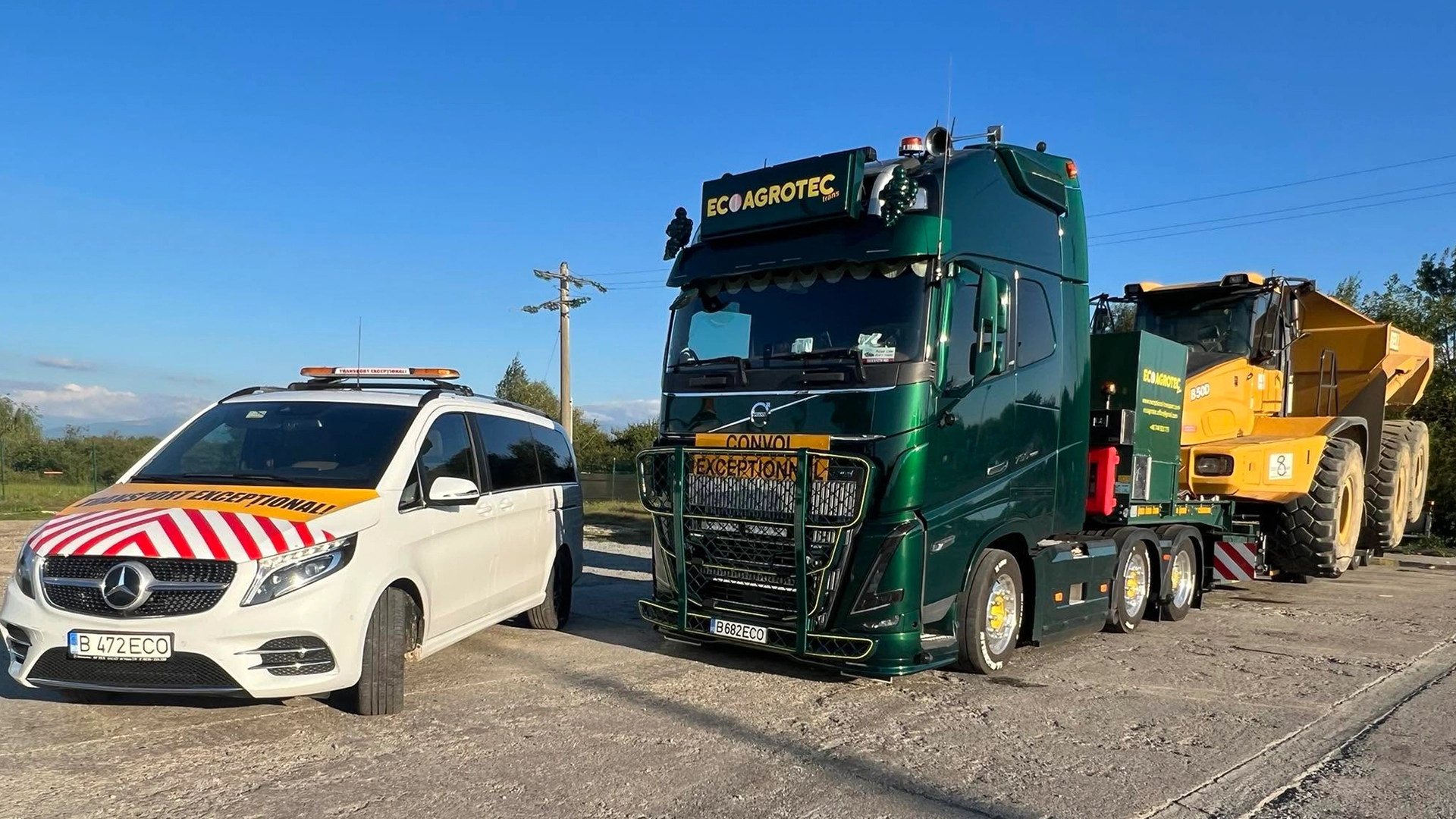 Flota ECOAGROTEC pregatită pentru transporturi agabaritice internaționale