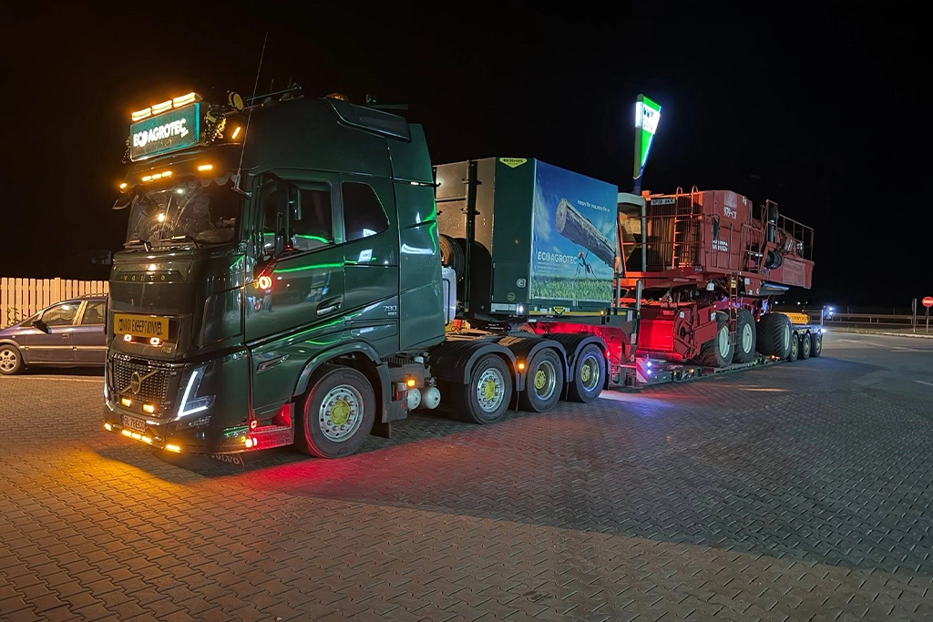 Transport exceptional - agabaritic făcut de Ecoagrotec