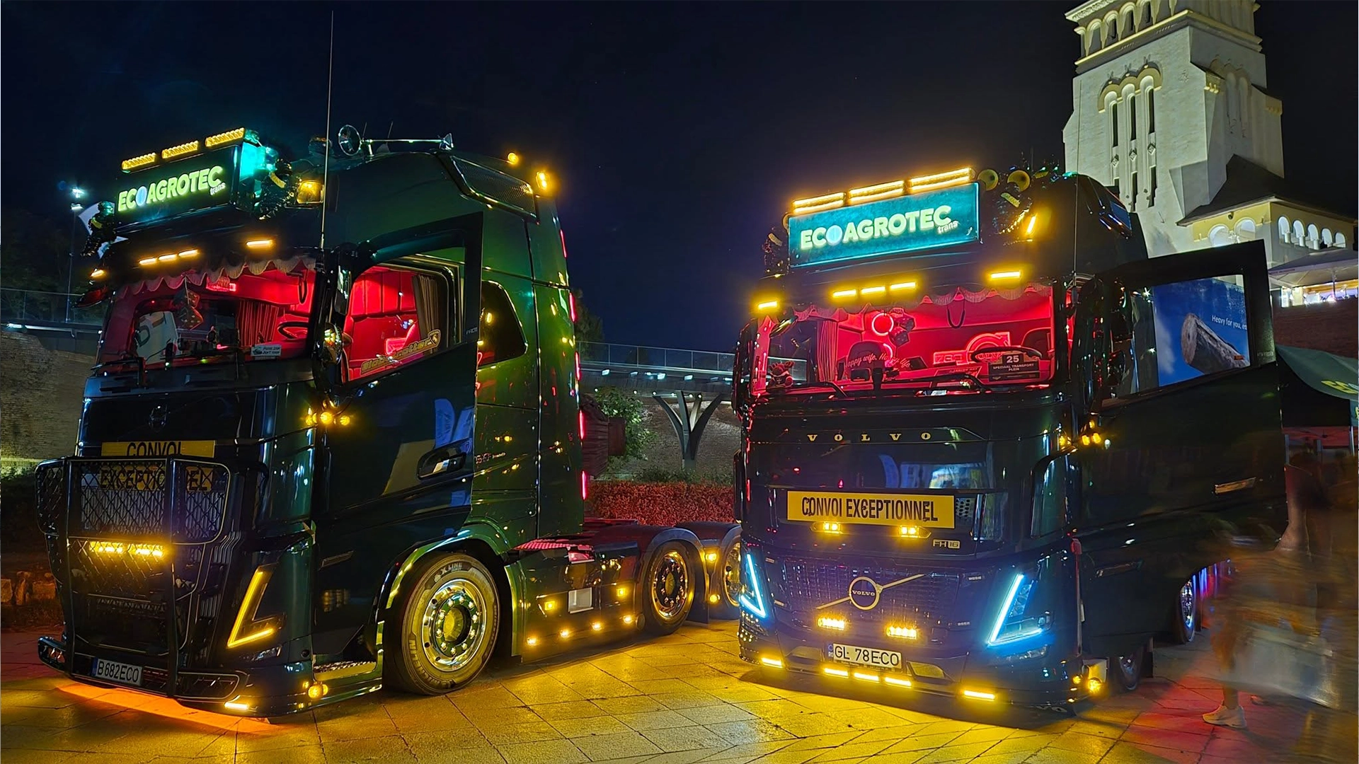 Camion Volvo cu semiremorcă Faymonville pregătit pentru transport agabaritic EcoAgrotec